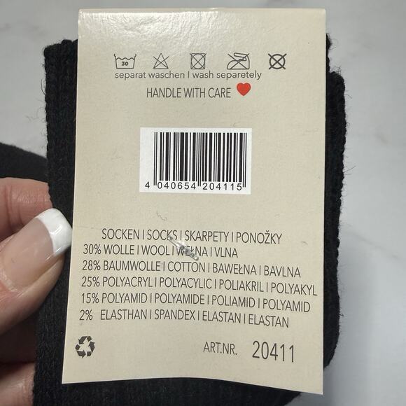 Norweger Socken 3 Pairs Heavy Wool Blend Men’s Socks Size 47/50 US XL BLACK NEW - Picture 3 of 3